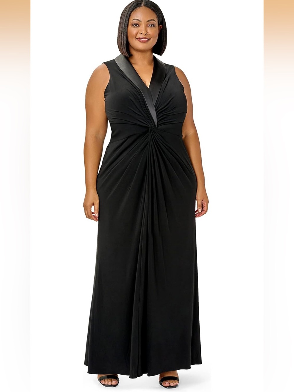 Adrianna Papell Tuxedo Matte Jersey Grown